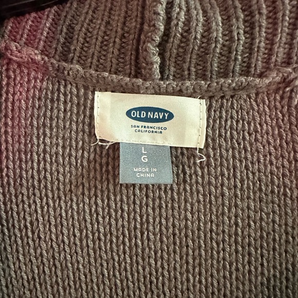 Old Navy Brown Cable Knit Cardigan - Picture 2 of 3